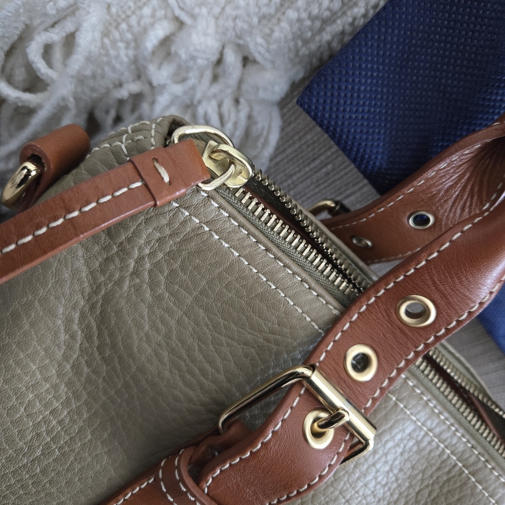 DOONEY & BOURKE NWOT PEBBLE LEATHER SATCHEL w/ coin purse - Picture 6 of 10